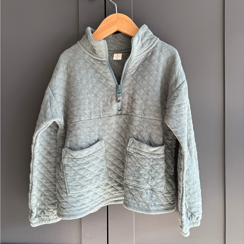 Crewcuts Quilted Pale Green Kids Pullover